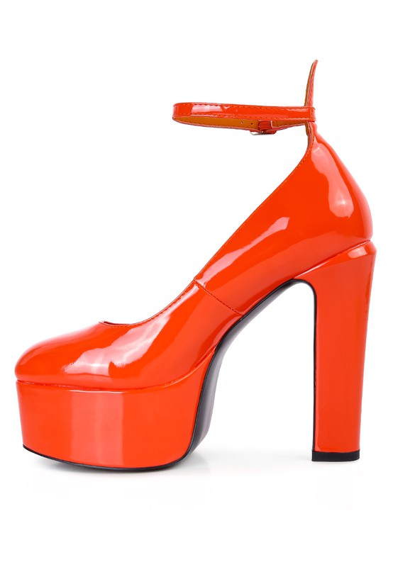 Babe Heaven Patent Pu Maryjane Platform Heel