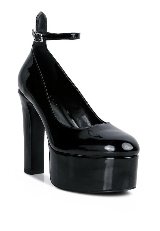 Babe Heaven Patent Pu Maryjane Platform Heel