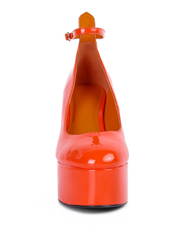 Babe Heaven Patent Pu Maryjane Platform Heel