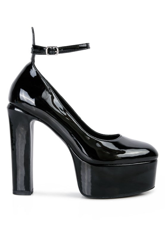 Babe Heaven Patent Pu Maryjane Platform Heel