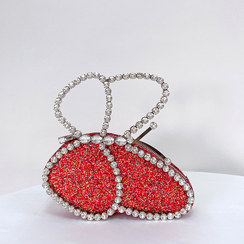 Butterfly Rhinestone Lady Handbag