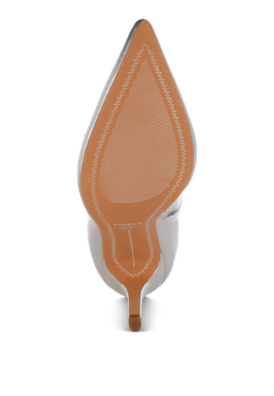 Women's Capper Bow Detail Metallic High Ankle Boots