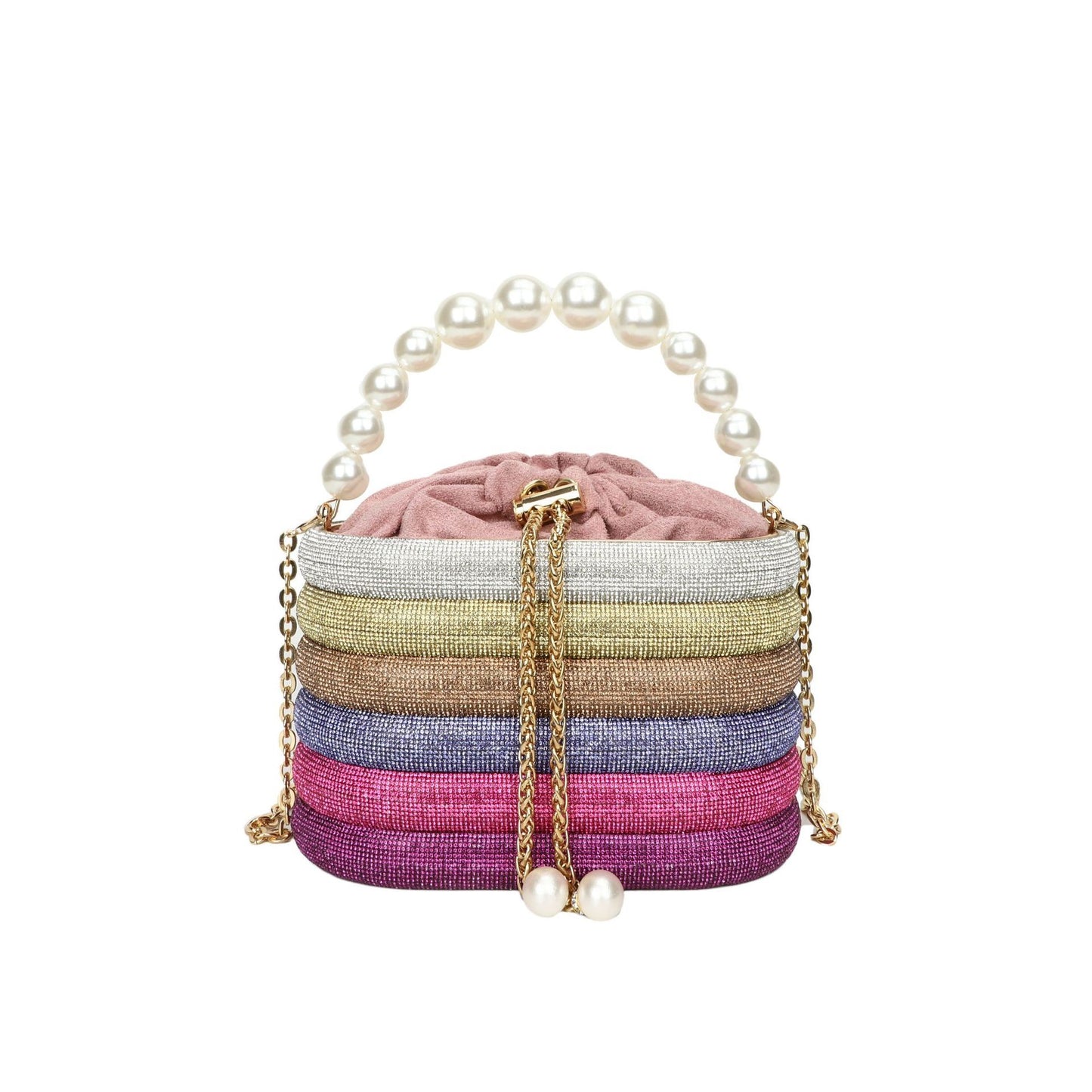 Fashion One-shoulder Women's Crossbody Classic Style Pearl Hand Dinner Bag
