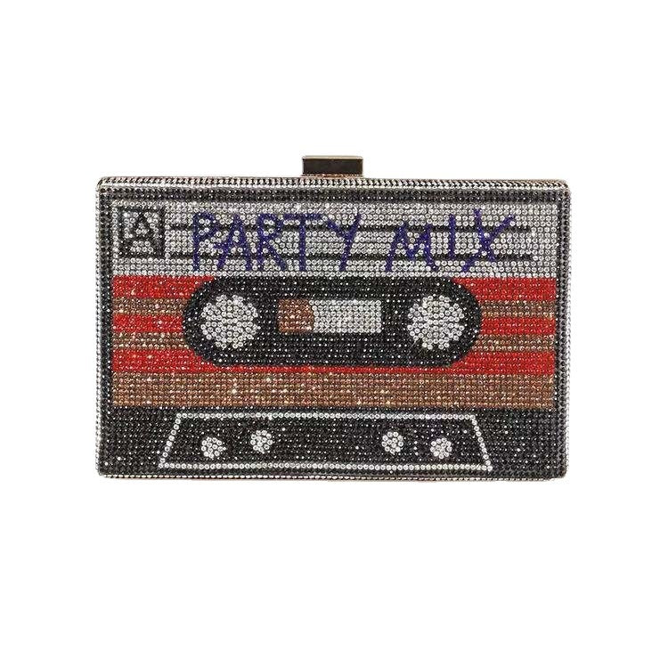 Bling Retro Old School Cassette Tape Bag