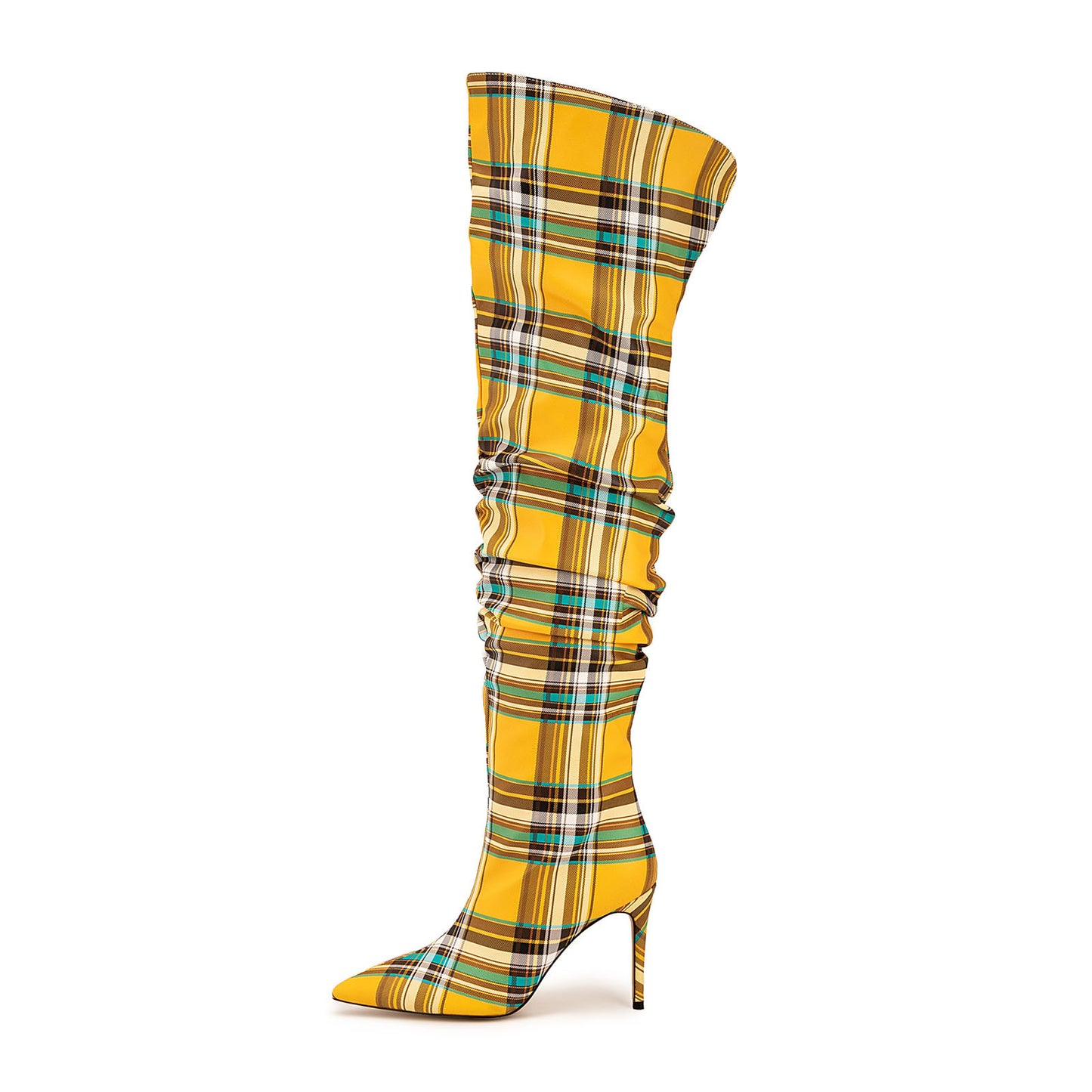 Fashion Plaid Stiletto Fashion Heel Boots