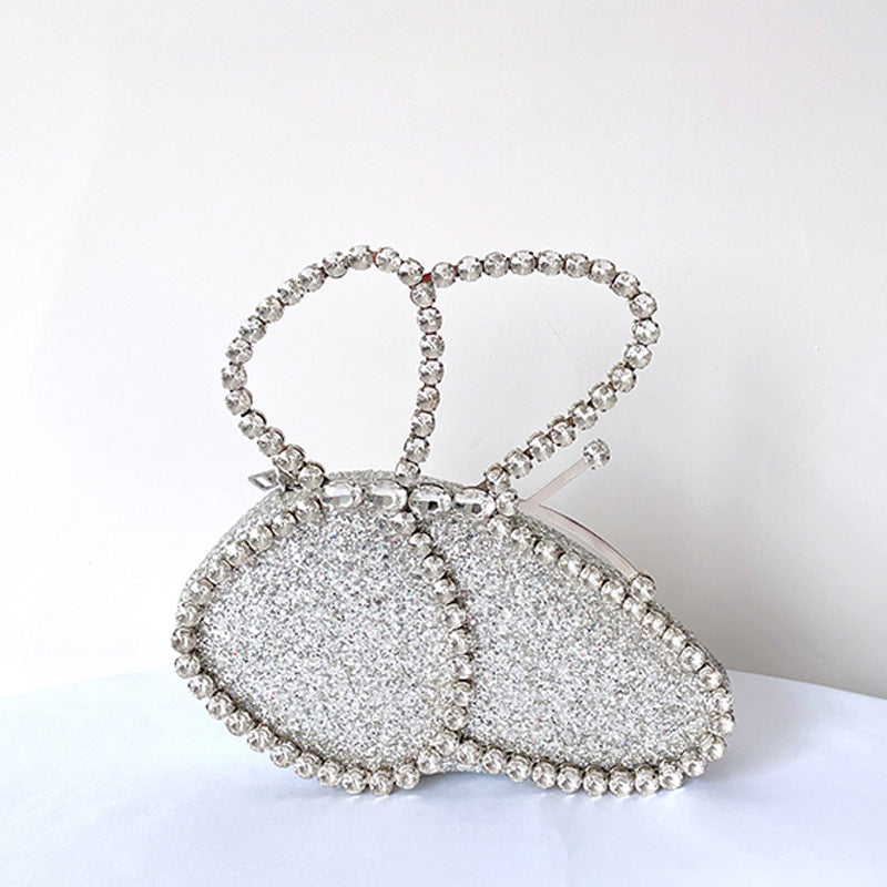 Butterfly Rhinestone Lady Handbag