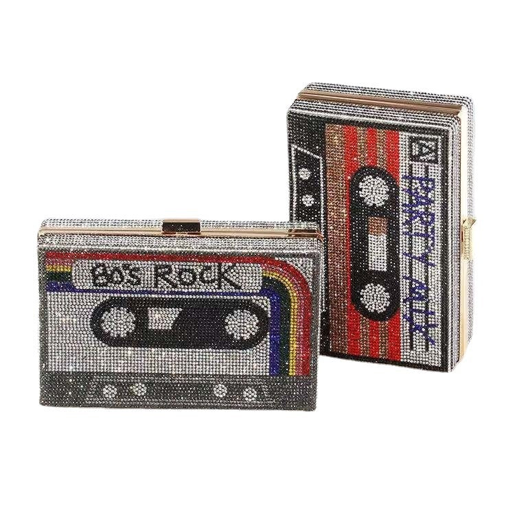 Bling Retro Old School Cassette Tape Bag