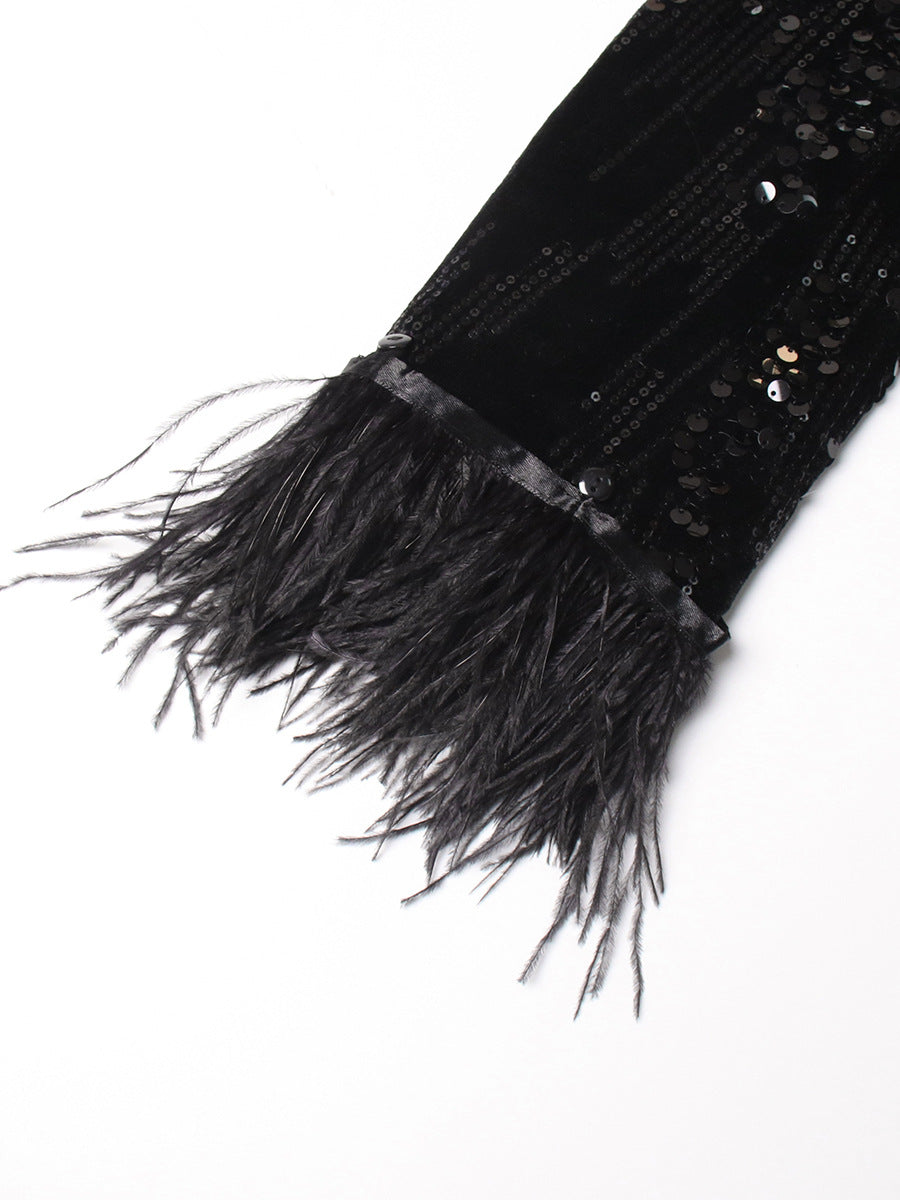 New Fashion Luxury Style Sequins Versatile Blazer