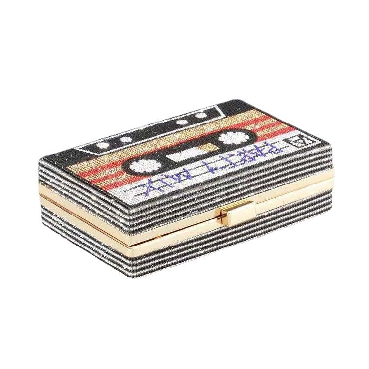 Bling Retro Old School Cassette Tape Bag