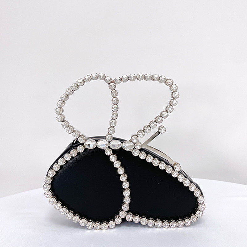 Butterfly Rhinestone Lady Handbag