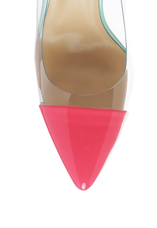 Transparent Patent Leather Pumps