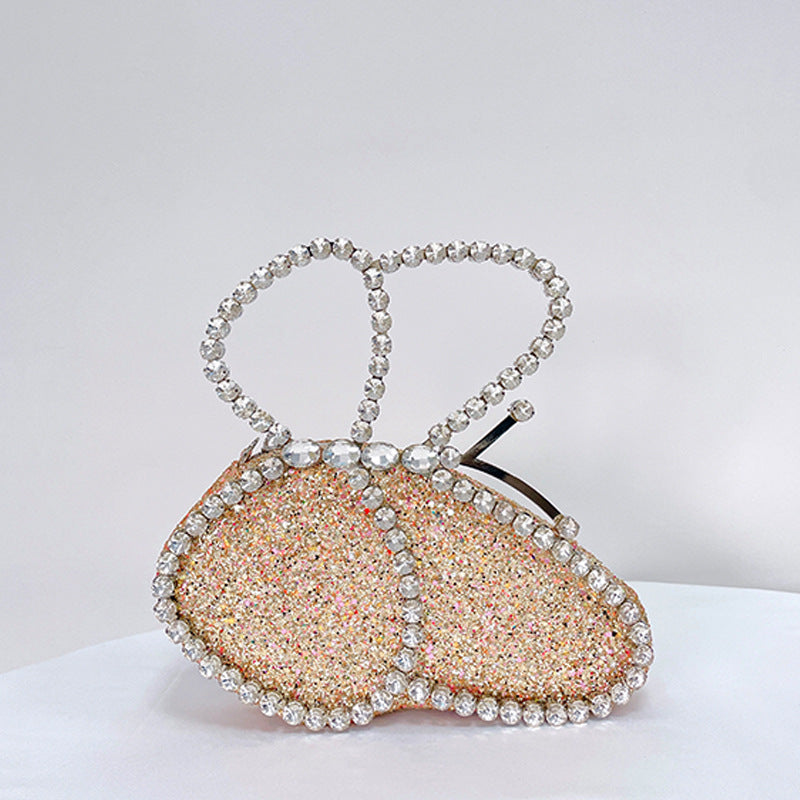 Butterfly Rhinestone Lady Handbag
