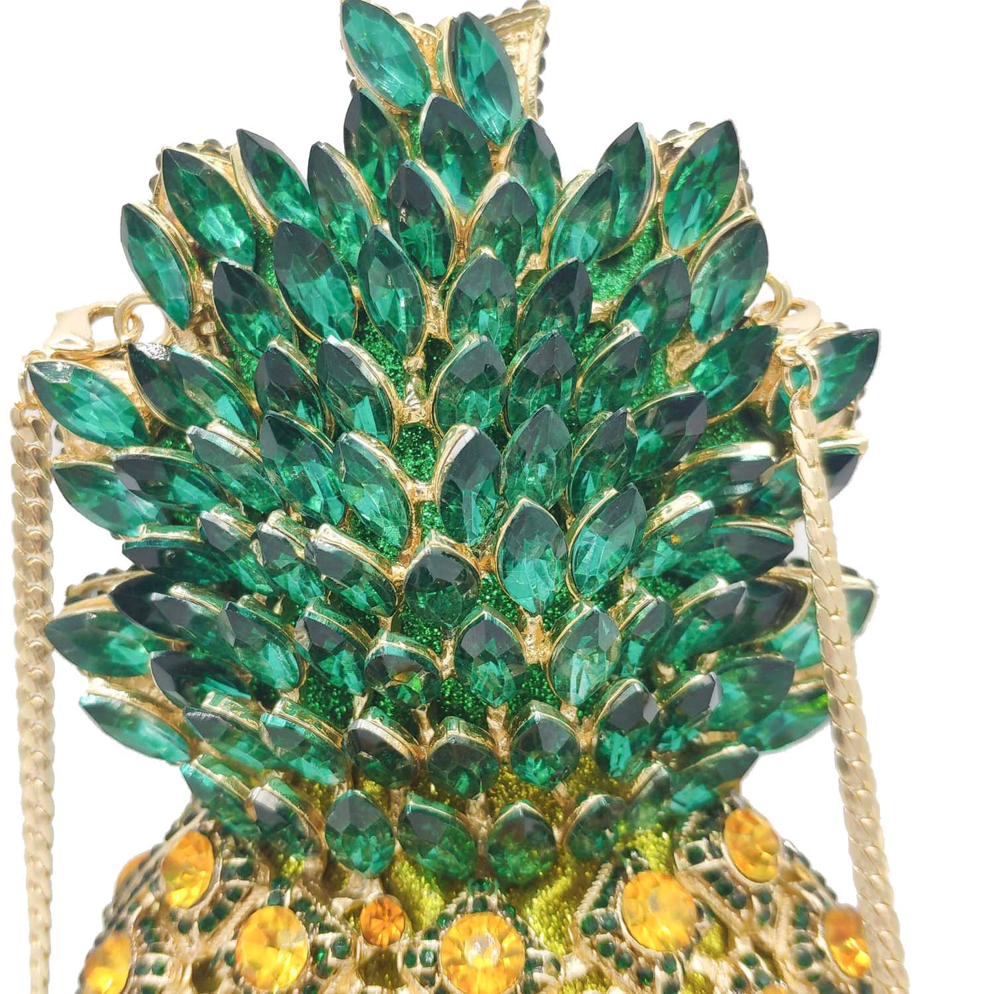 Pineapple Rhinestone Banquet  Evening Clutch