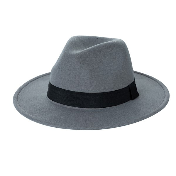 FAUX SUEDE GATSBY STYLE FEDORA HAT
