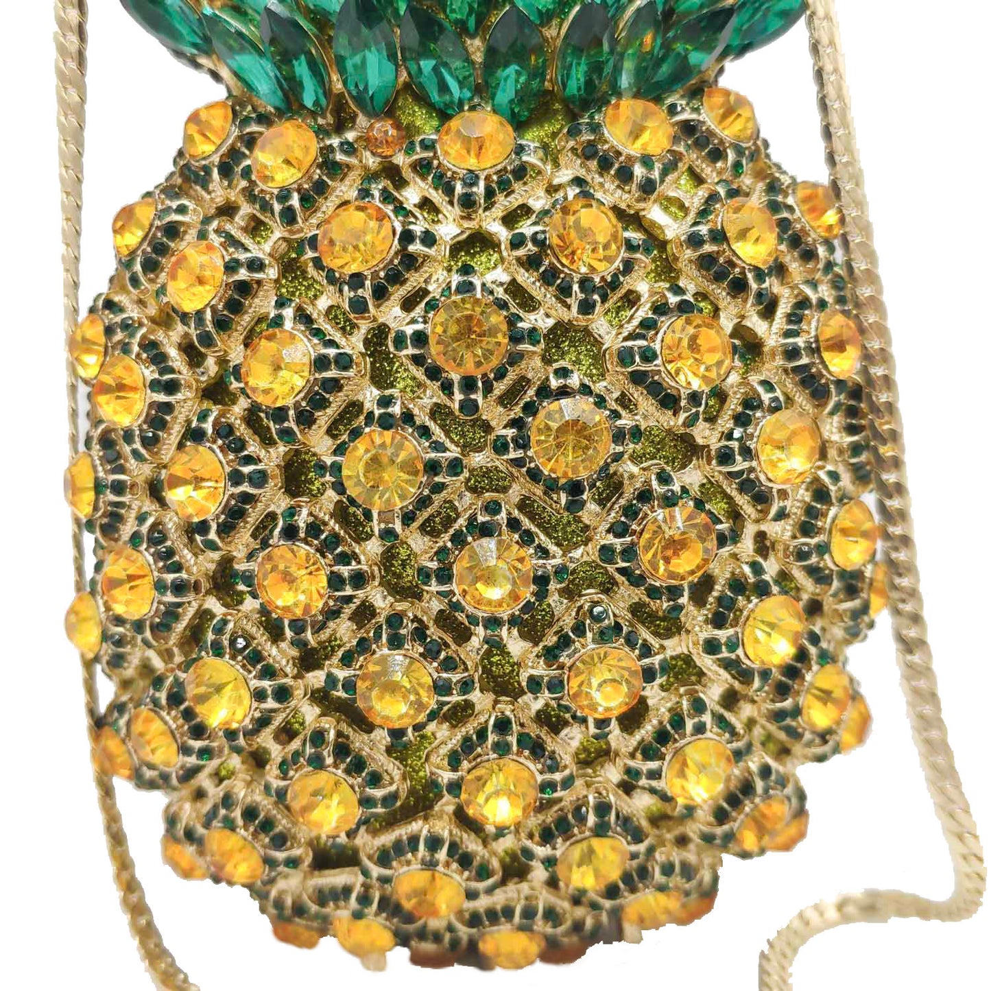 Pineapple Rhinestone Banquet  Evening Clutch
