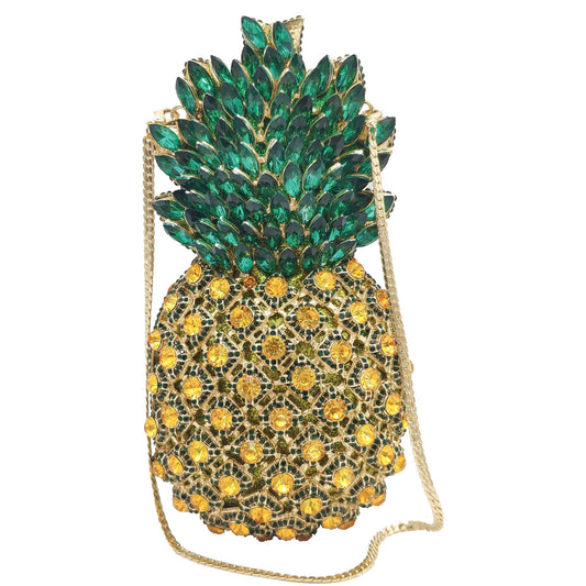 Pineapple Rhinestone Banquet  Evening Clutch