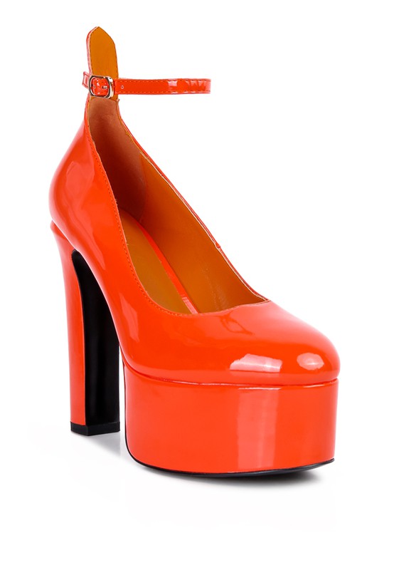 Babe Heaven Patent Pu Maryjane Platform Heel
