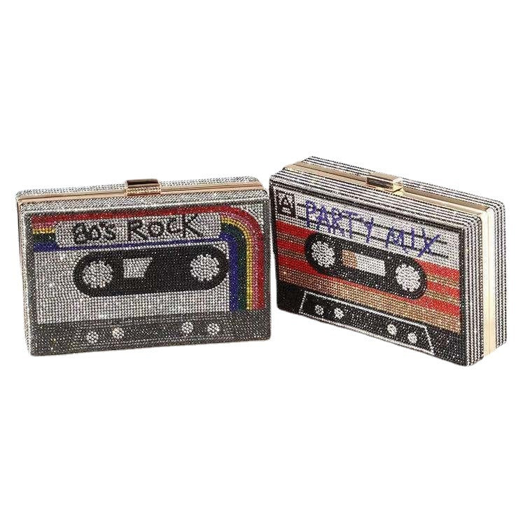 Bling Retro Old School Cassette Tape Bag
