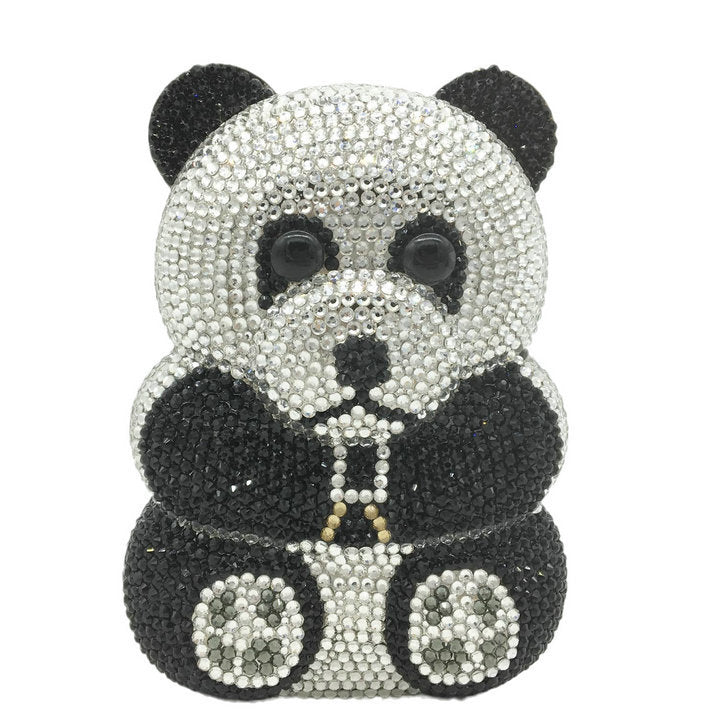 Fashion Simple Bear Shape Party Rhinestone  Bag