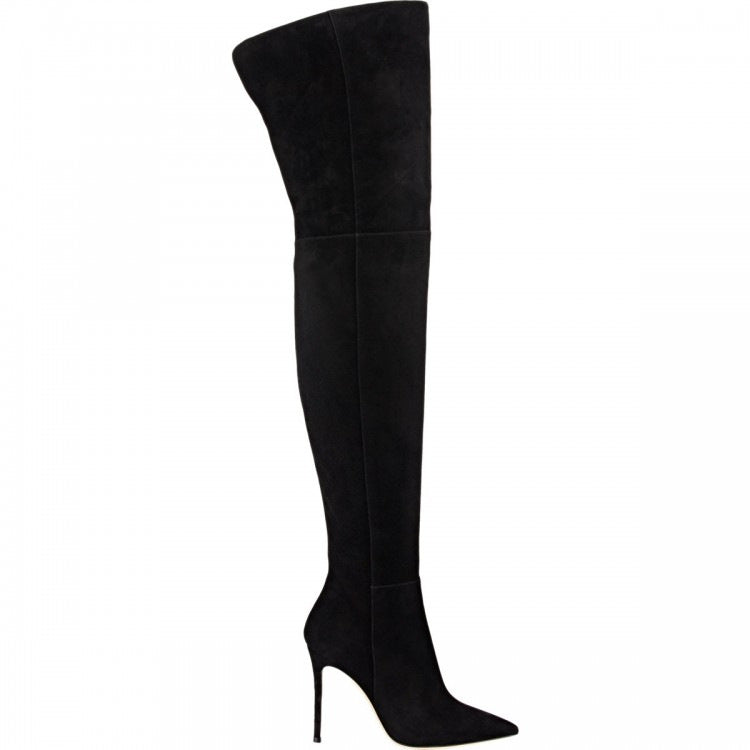 Pointed Toe Stiletto Heel Faux Suede Boots