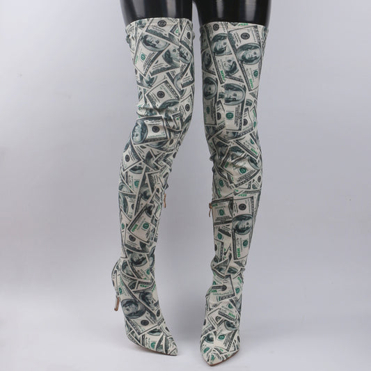 All about the Benjamins Over the  Knee Boots