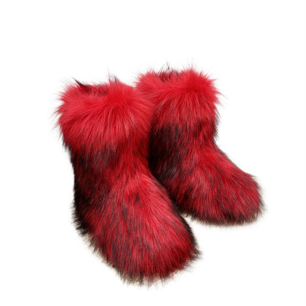 Women's  Warm Fluffy Plush Snow Boots