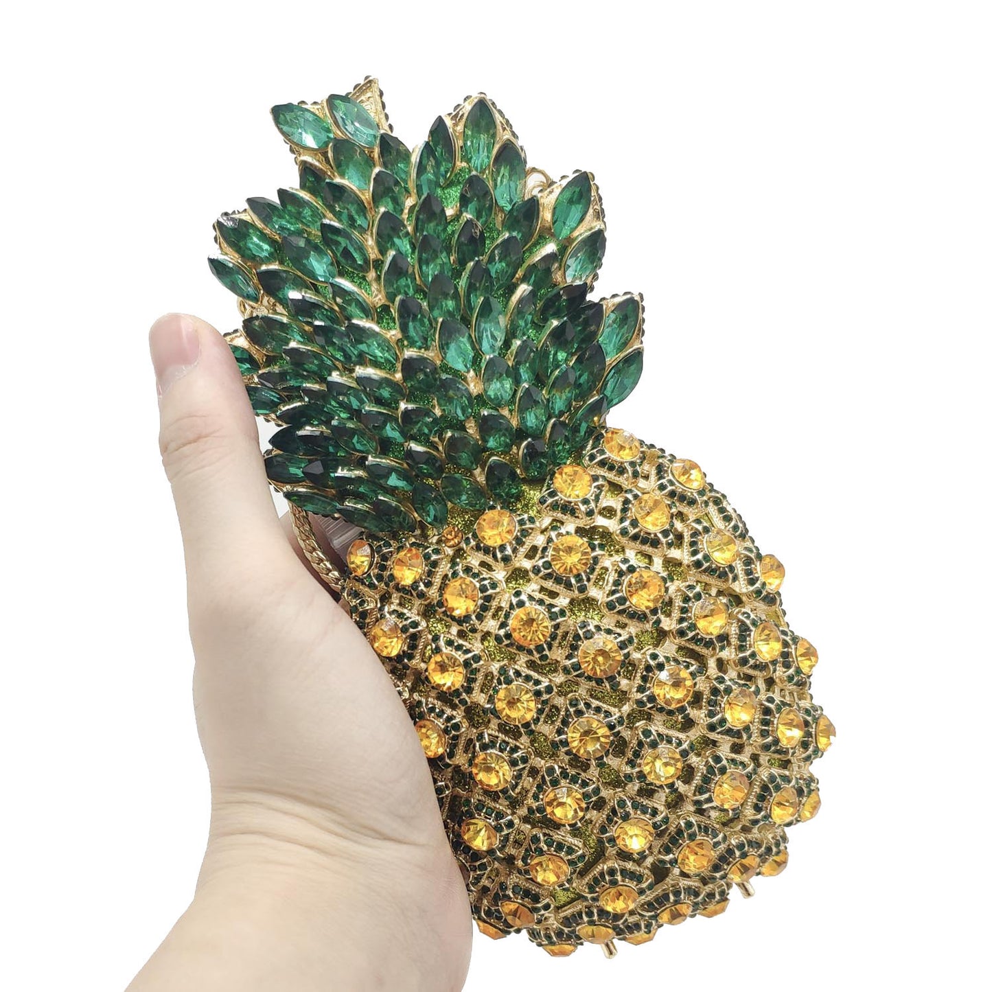 Pineapple Rhinestone Banquet  Evening Clutch