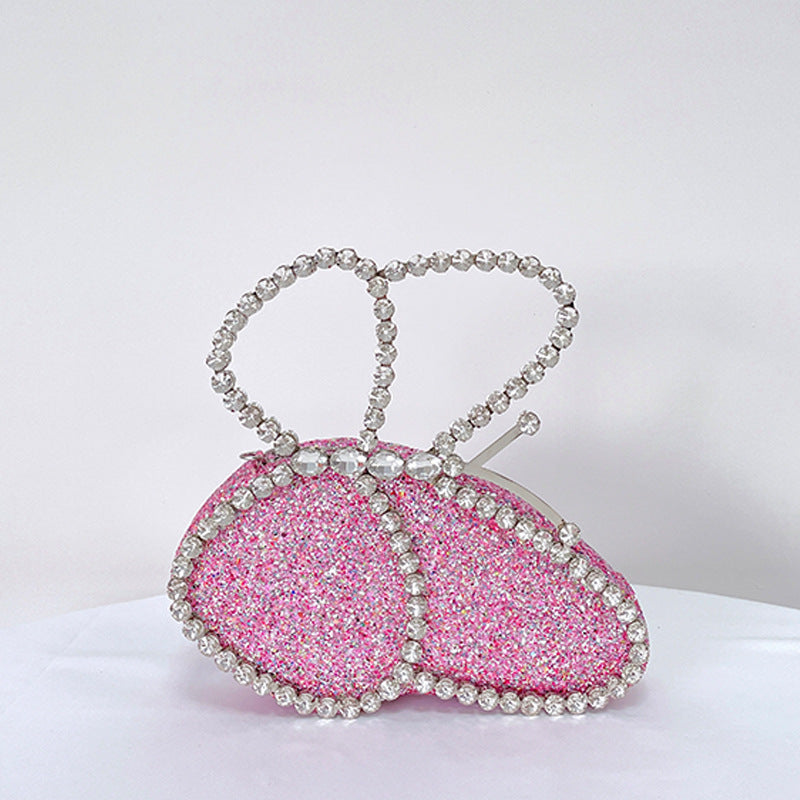 Butterfly Rhinestone Lady Handbag