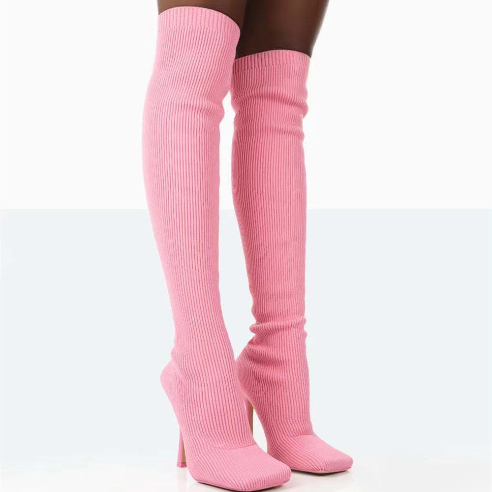 Fitted  Knee Long Boots