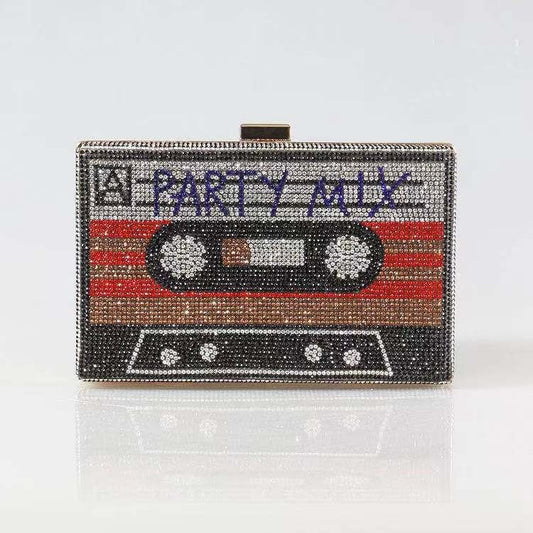 Bling Retro Old School Cassette Tape Bag