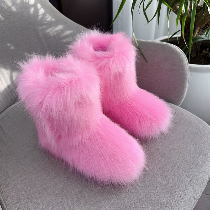 Women's  Warm Fluffy Plush Snow Boots