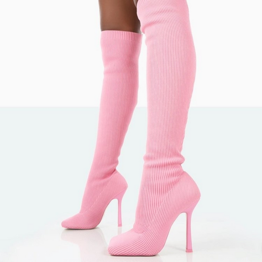Fitted  Knee Long Boots