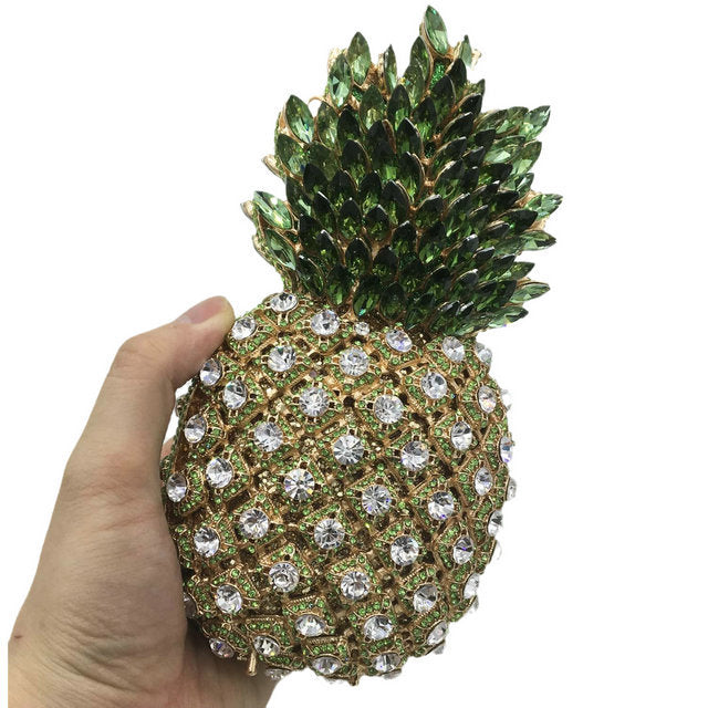 Pineapple Rhinestone Banquet  Evening Clutch