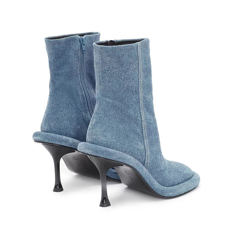 Round Toe High Heels Boots