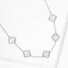 Gold-Dipped Linked Clover Necklace