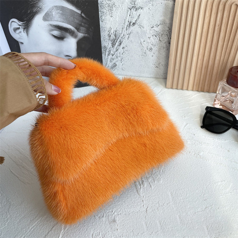 Mink Fur Clutch Purse