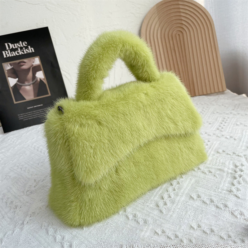 Mink Fur Clutch Purse