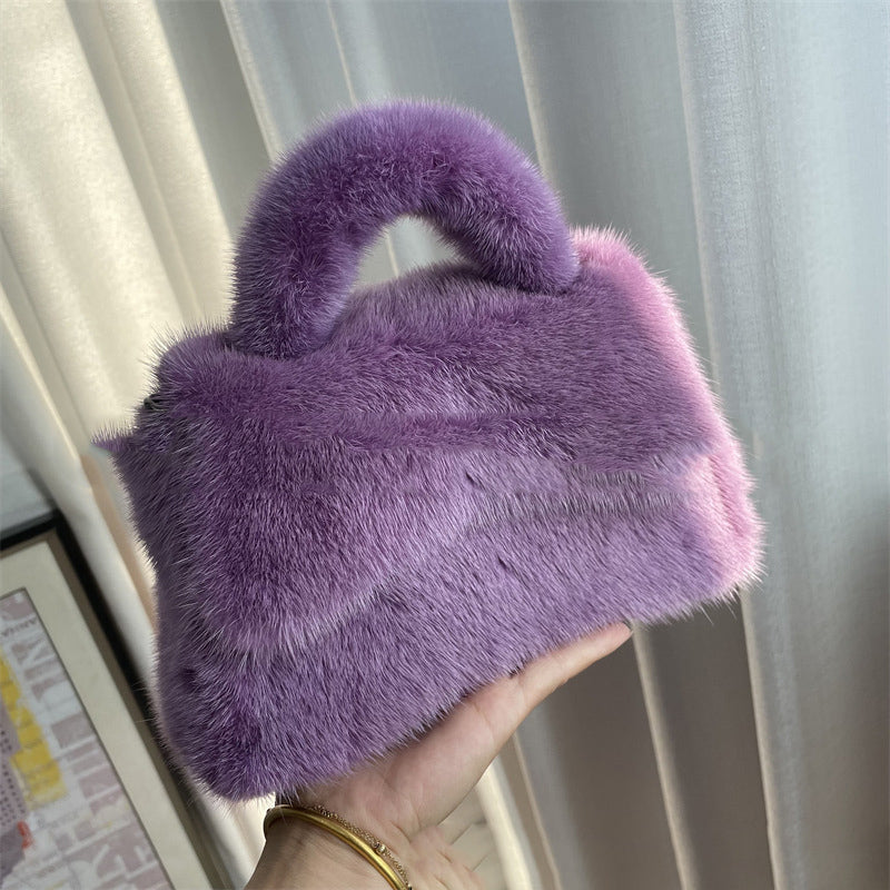 Mink Fur Clutch Purse